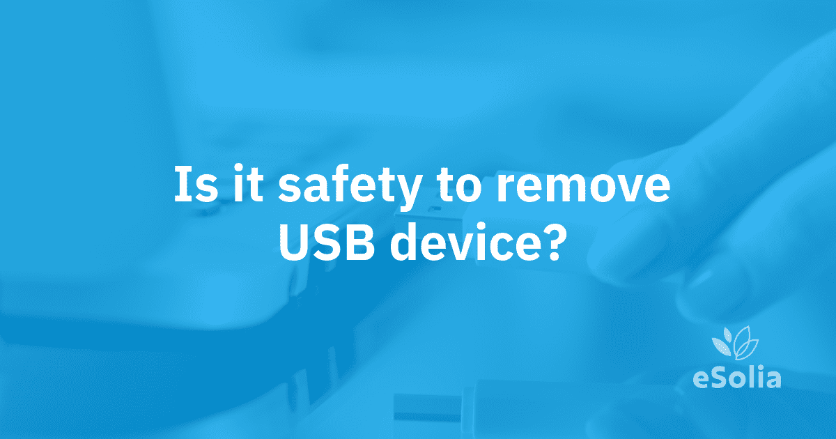 Is it safe to just yank your USB device?